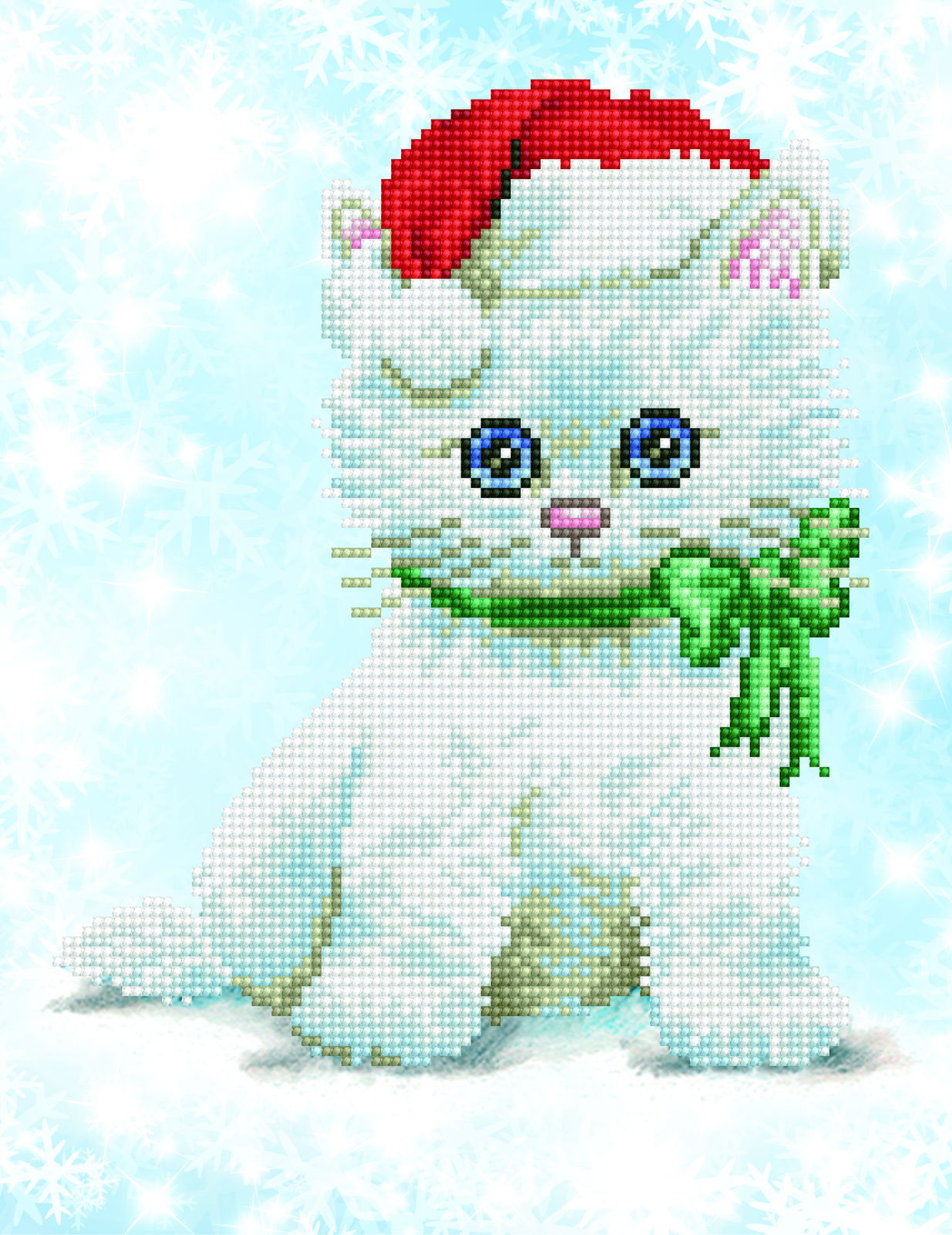 Chrissy Kitty | Diamond Painting Kits Christmas | Diamond Dotz