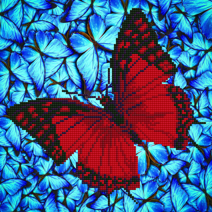 Diamond Dotz Flutterby Red - 12 x 12 in