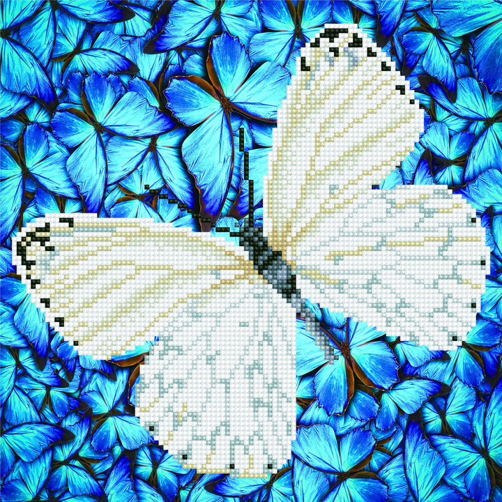 Diamond Dotz Flutterby White - 12 x 12 in