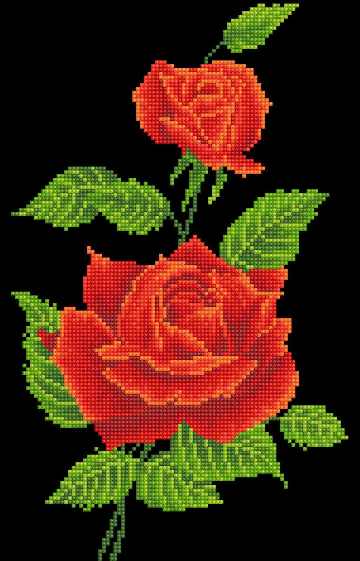 Diamond Dotz Red Rose Corsage - 10.6" x 16.5"
