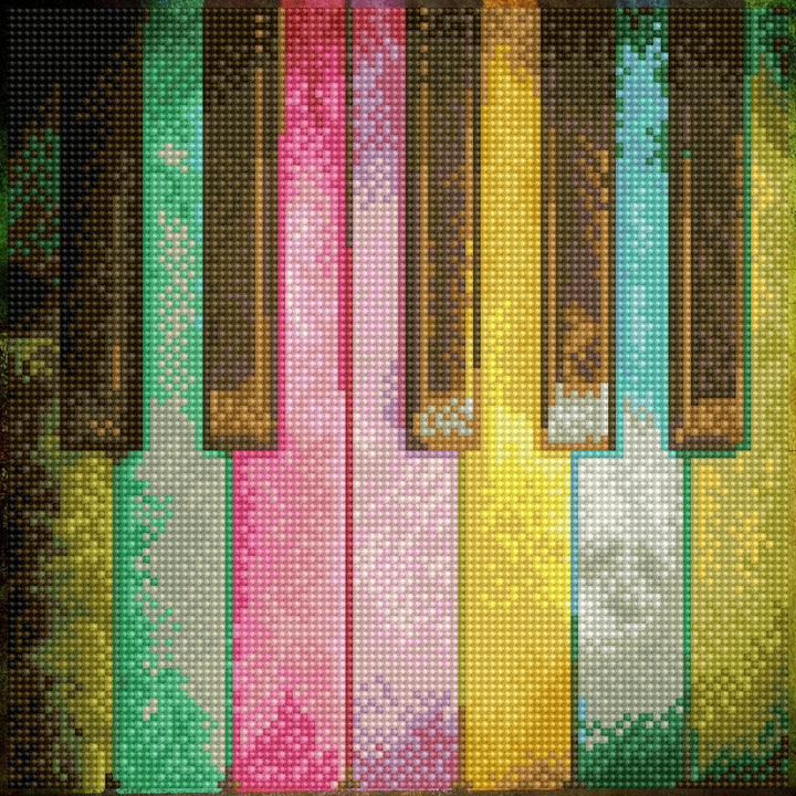 Diamond Dotz Piano Rainbow - 11 x 11 in