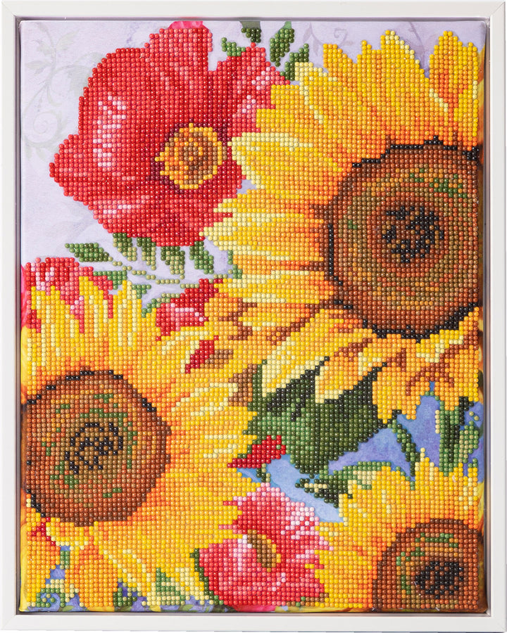 Diamond Dotz Poppies & Sunflowers - 13.6 x 10.5 in