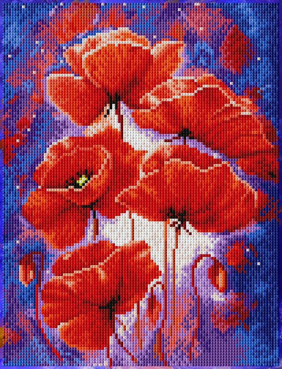 ダイアモンドアイ　ポピー Poppies Diamond Painting Kit | Diamond Dotz® – DIAMOND DOTZ