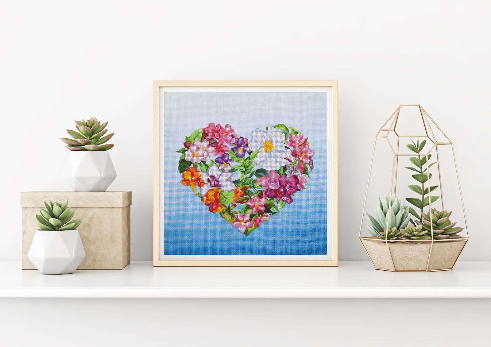 Flower Heart | Diamond Painting Kits Floral | Diamond Dotz
