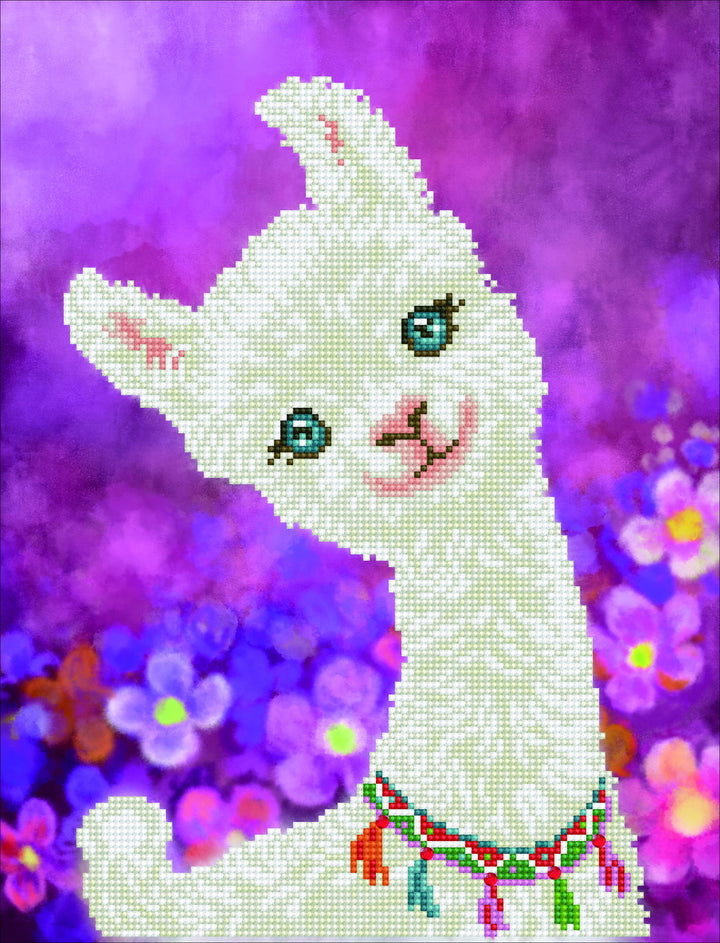 Diamond Dotz Lulu Llama - 16.5 x 12.6 in