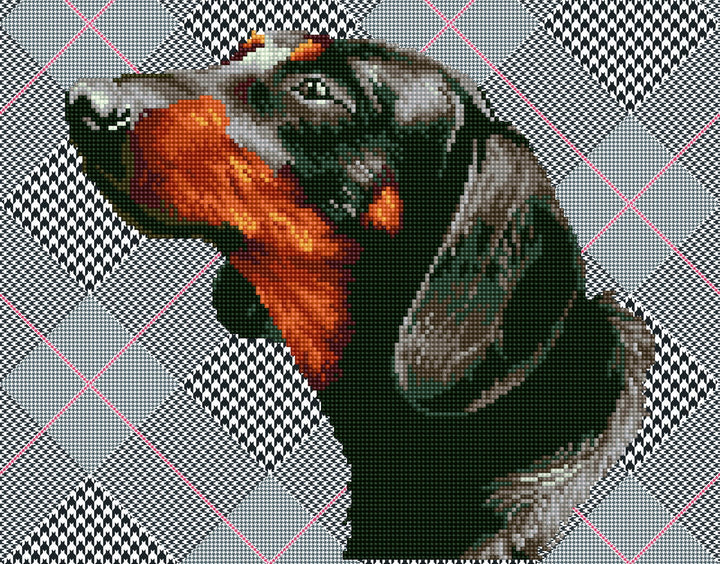 Diamond Dotz Noble Dachsie - 14.6 x 18.5 in