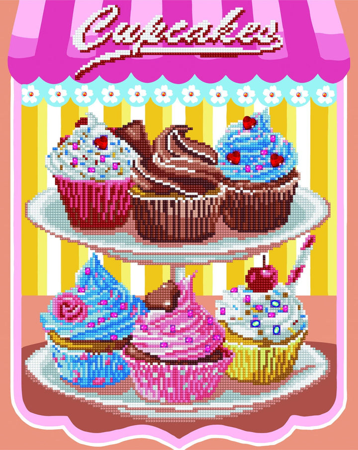Diamond Dotz Cup Cakes - 16 x 20 in