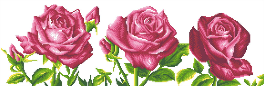 Diamond Dotz Les Roses Du Jardin - 32.3 x 10.6 in
