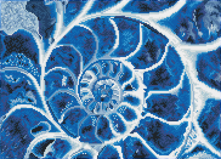 Diamond Dotz Blue Nautilus - 14 x 20 in