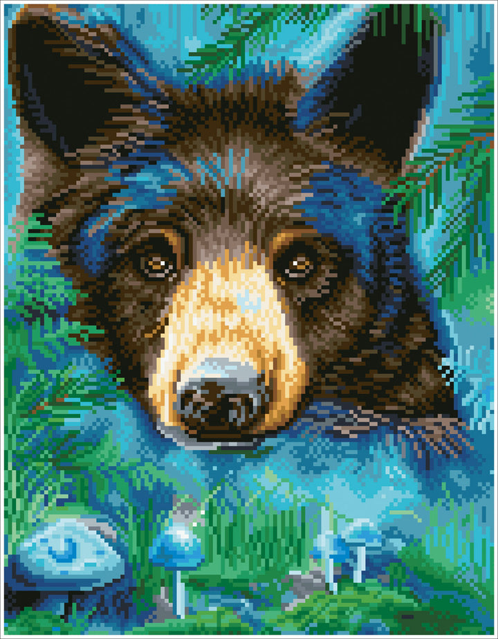 Diamond Dotz Moonlight Magic Black Bear - 17.6 x 13.7 in