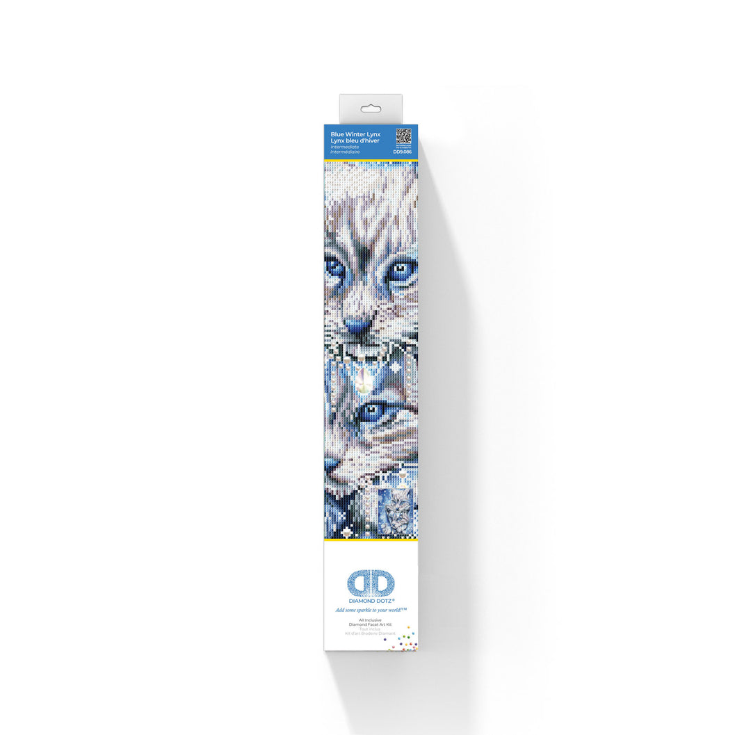 Diamond Dotz Blue Winter Lynx - 17.6 x 13.7 in
