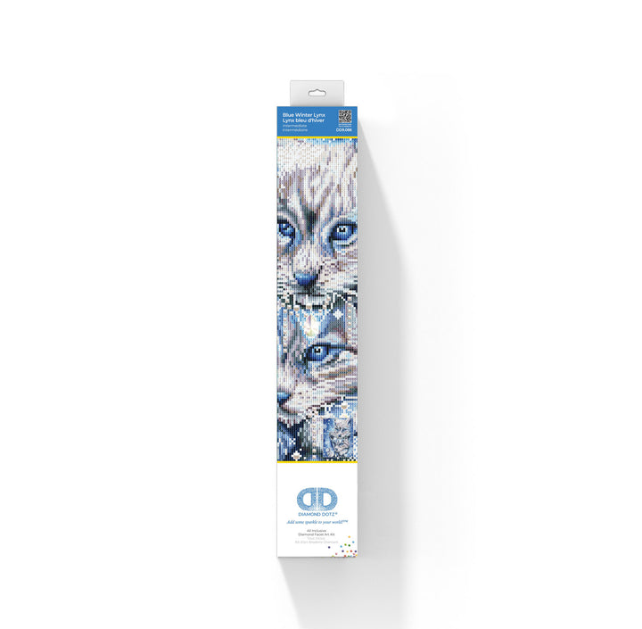 Diamond Dotz Blue Winter Lynx - 17.6 x 13.7 in