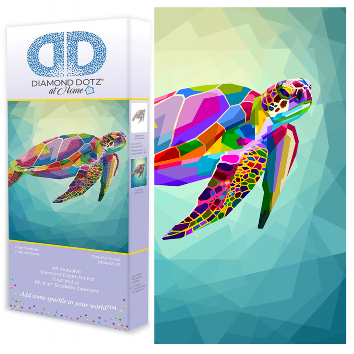 Diamond Dotz Colorful Turtle - 17.3 x 14.6 in