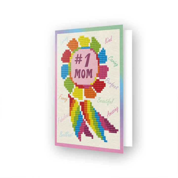 Diamond Dotz Number 1 Mom - Diamond Painting Greeting Card