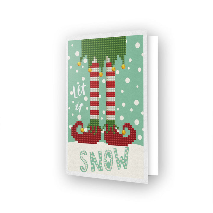 Diamond Dotz Let It Snow - Diamond Painting Greeting Card
