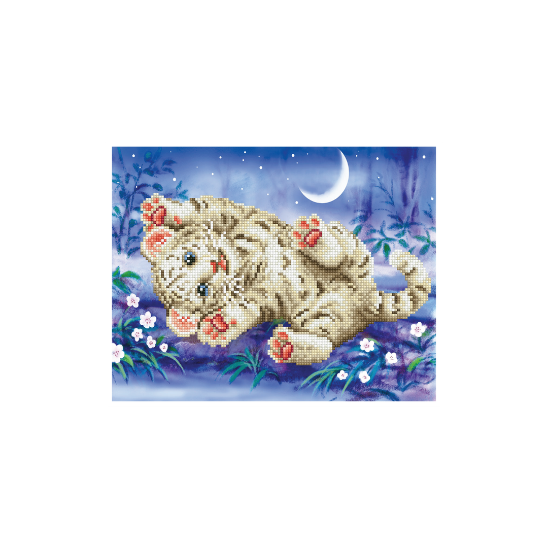 Diamond Dotz Baby Tiger Roly Poly with Frame - 14.0" x 11.0"