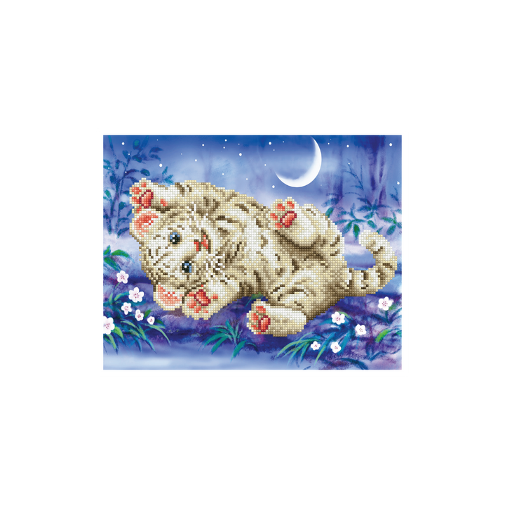 Diamond Dotz Baby Tiger Roly Poly with Frame - 14.0" x 11.0"