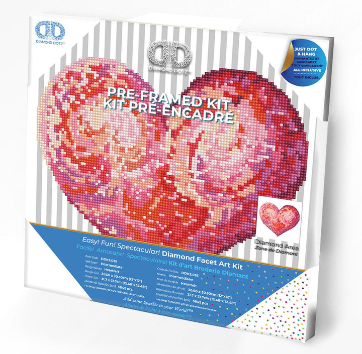 Diamond Dotz Heartfelt with Frame - 12.0" x 12.0"