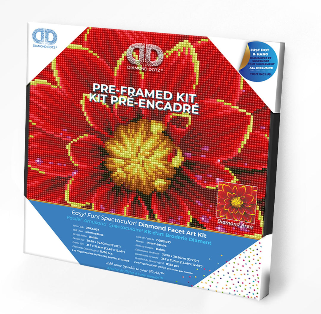 Dahlia Pre-Framed Kit - 12" x 12"