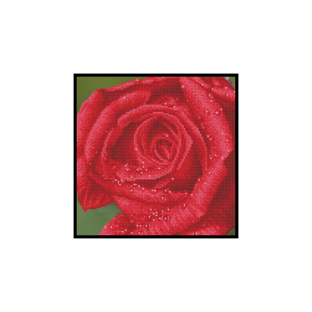 Diamond Dotz Rose Dew with Frame - 12.0" x 12.0"