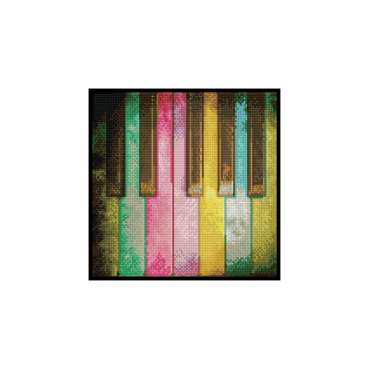 Diamond Dotz Piano Rainbow with Frame - 11.8" x 11.8"