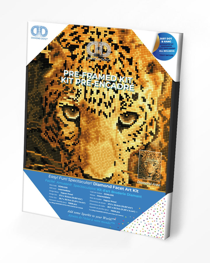 Diamond Dotz Jaguar Prowl with Frame - 10.8" x 14.0"