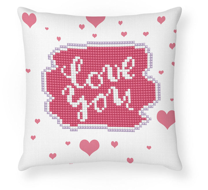 Diamond Dotz Love You Mini Pillow - 7.1 x 7.1 in