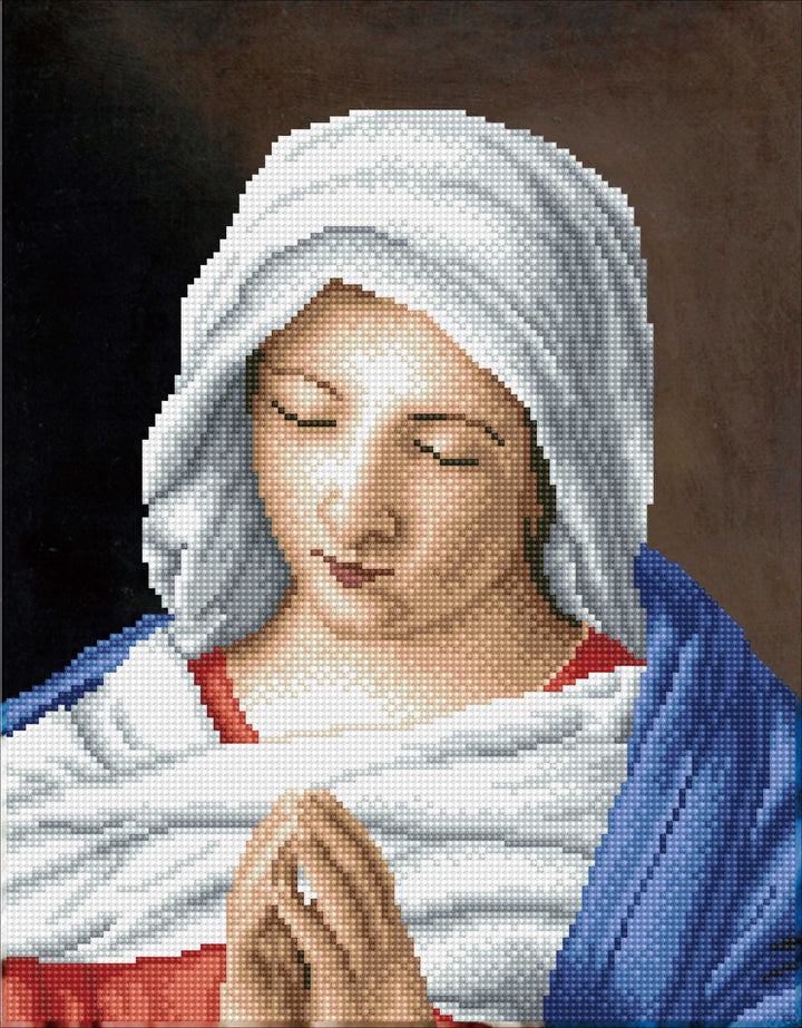 Diamond Dotz The Virgin in Prayer apres Giovanni Battista Salvi da Sassoferrato - 13.78 x 17.72 in