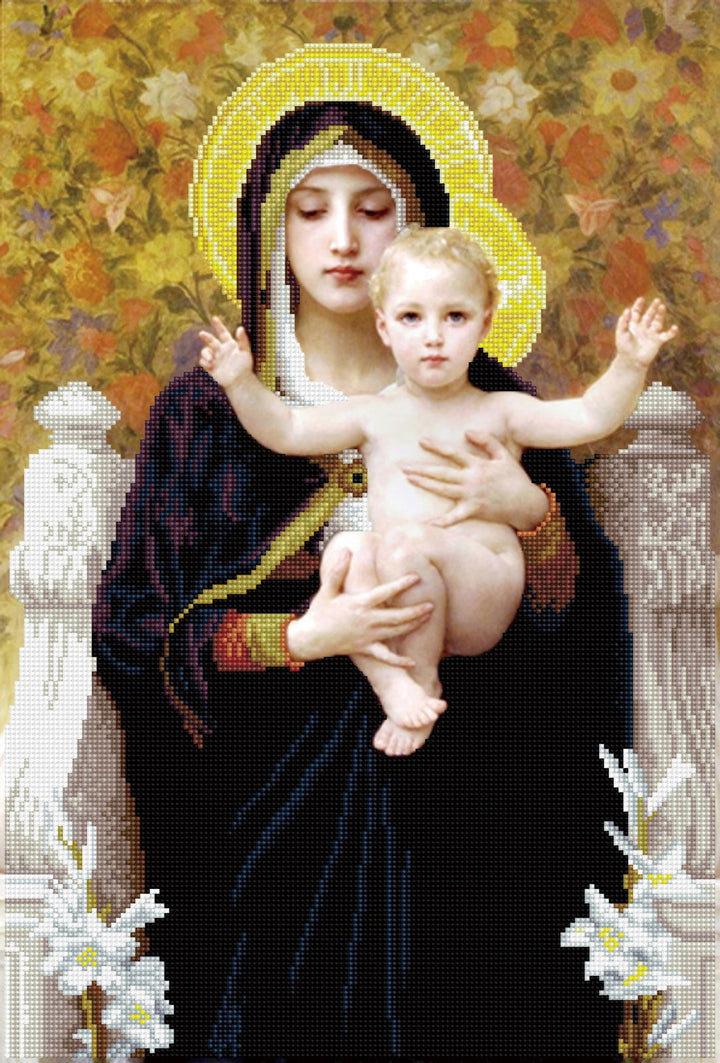 Diamond Dotz La Vierge au Lys (apres William-Adolphe Bouguereay) - 16.54 x 24.41 in