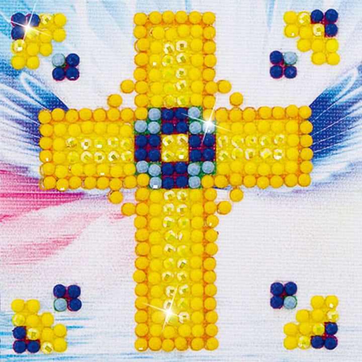 Diamond Dotz Golden Cross - 2.8 x 2.8 in