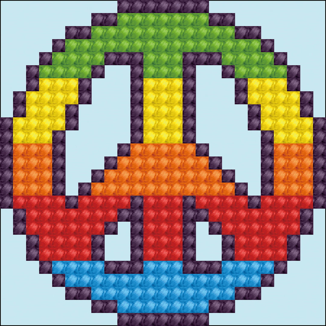 Diamond Dotz Peace Man - 3.0" x 3.0"