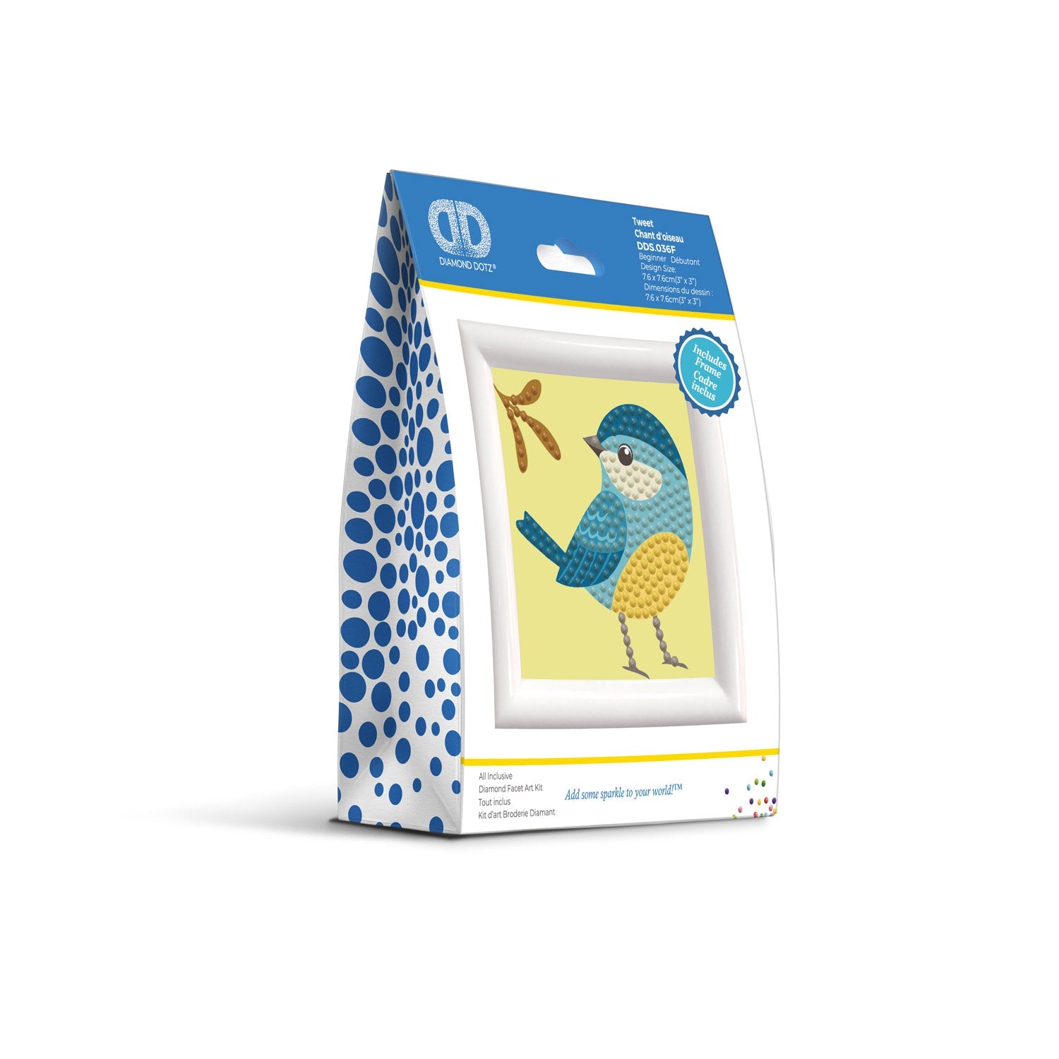 Tweet with Frame | Diamond Painting Kits Kids | Diamond Dotz