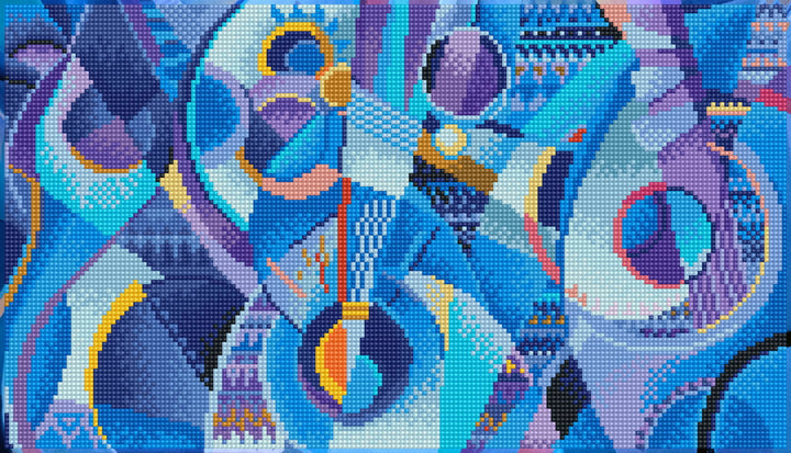Diamond Dotz Blue Moods - 18.5 x 10.63 in