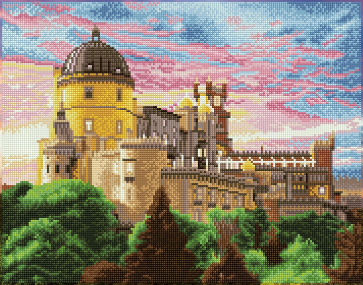 Diamond Dotz Pena National Palace  Sintra  Portugal - 18.5 x 14.57 in