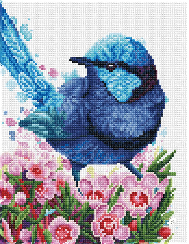 Diamond Dotz Splendid Fairy Wren - 10.63 x 13.78 in