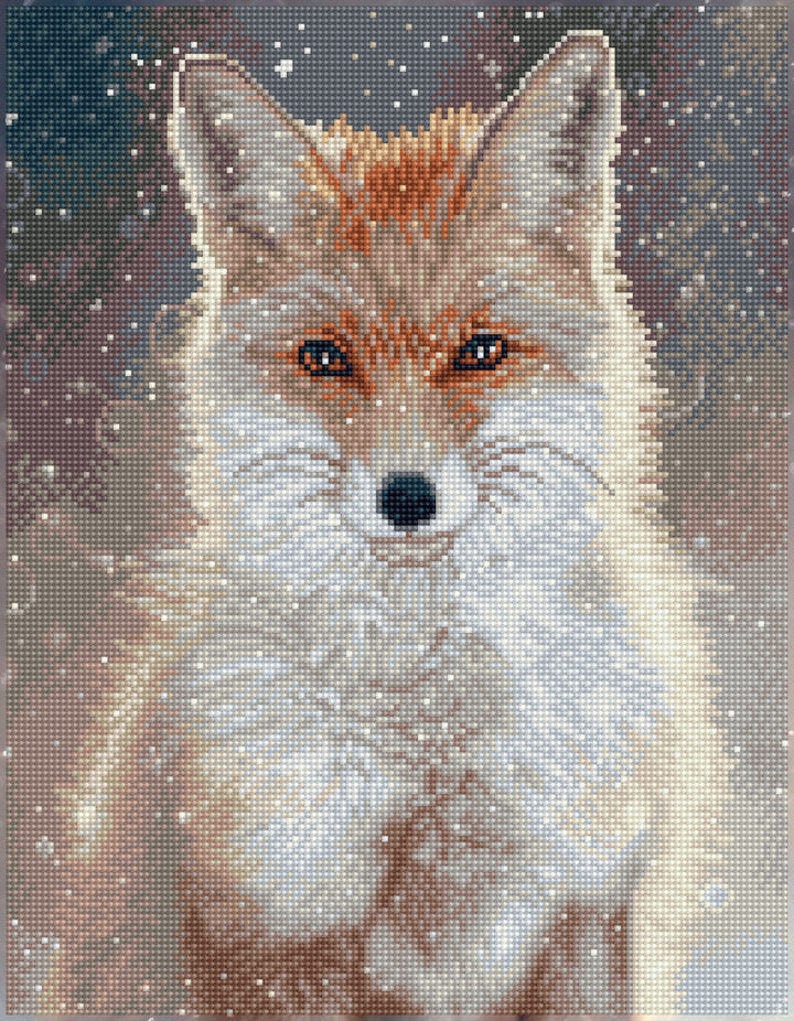 Diamond Dotz Snowflake Fox - 17.7 x 13.8 in