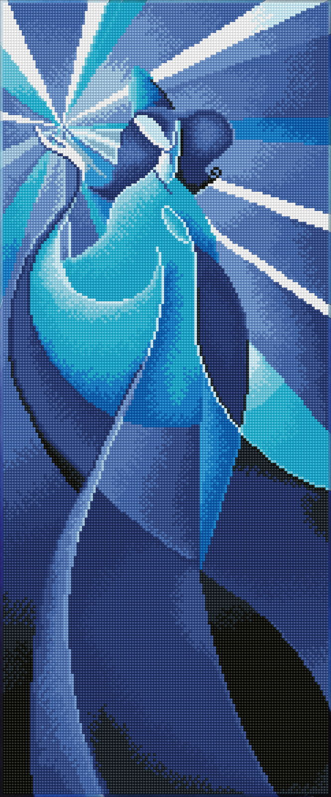 Diamond Dotz Blue Madonna - 12.6 x 30.31 in