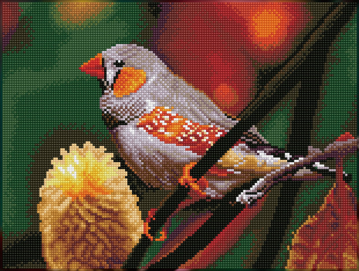 Diamond Dotz Gouldian Finch - 16.14 x 12.2 in