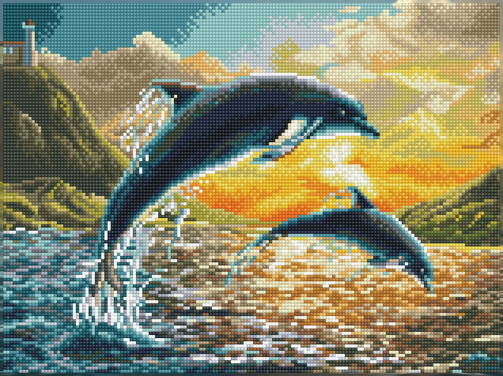 Dolphin Sunset | Diamond Dotz Kits Fish | Diamond Dotz – DIAMOND DOTZ