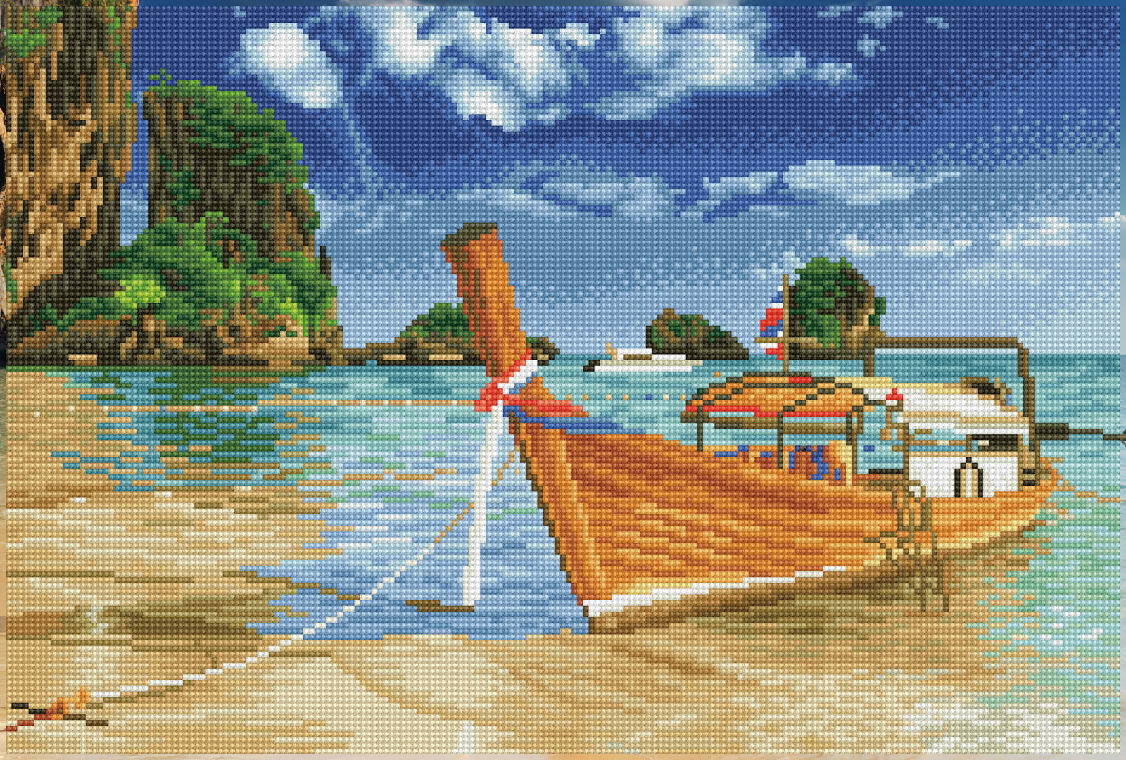 Thai Escape – Pre-Framed Kit | Diamond Painting Kits Travel