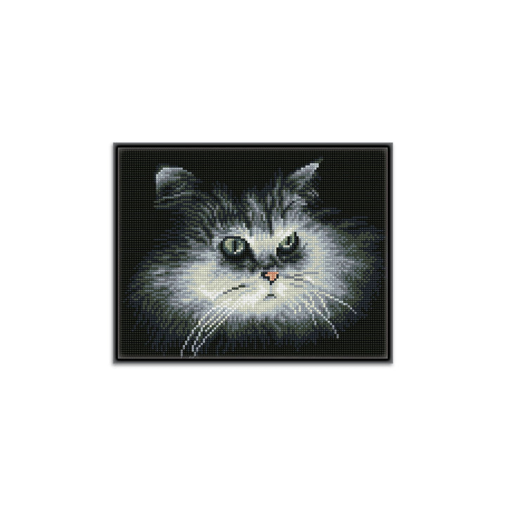 Diamond Dotz Shadow Cat Pre-Framed Kit - 12.6" x 9.8"