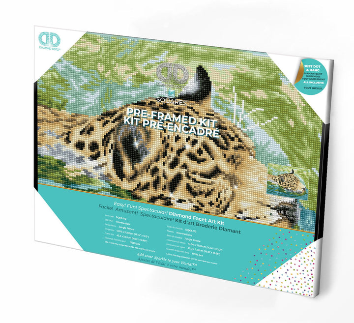 Diamond Dotz Jungle Prince with Frame - 16.1" x 12.2"