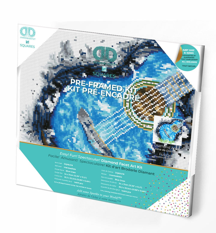 Diamond Dotz Blue Grass Pre-Framed Kit - 13.4" x 12.2"