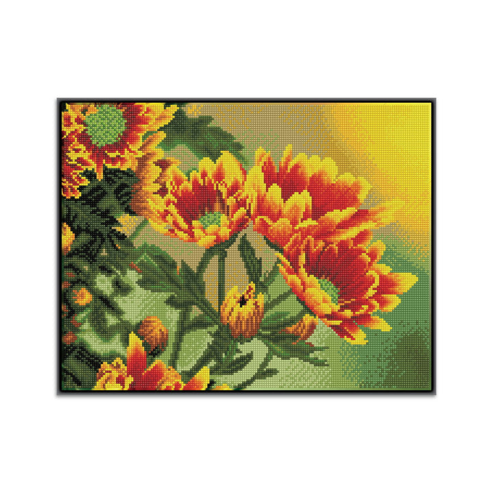 Diamond Dotz Field Daisies Pre-Framed Kit - 13.8" x 17.7"