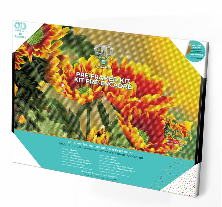 Diamond Dotz Field Daisies Pre-Framed Kit - 13.8" x 17.7"