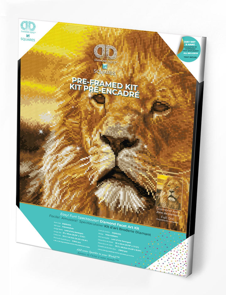 Diamond Dotz Lord of the Serengeti Pre-Framed Kit - 13.8" x 17.7"