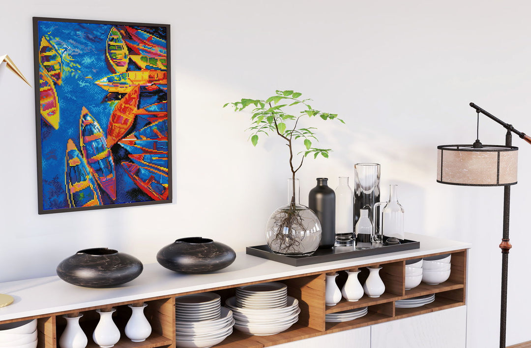 Diamond Dotz Blue Bay Pre-Framed Kit - 13.8" x 17.7"