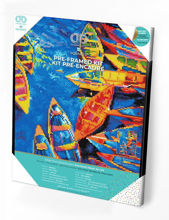 Diamond Dotz Blue Bay Pre-Framed Kit - 13.8" x 17.7"
