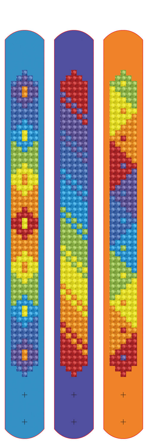 Diamond Dotz DOTZIES 3 Bracelets Multi Pack Mardigras