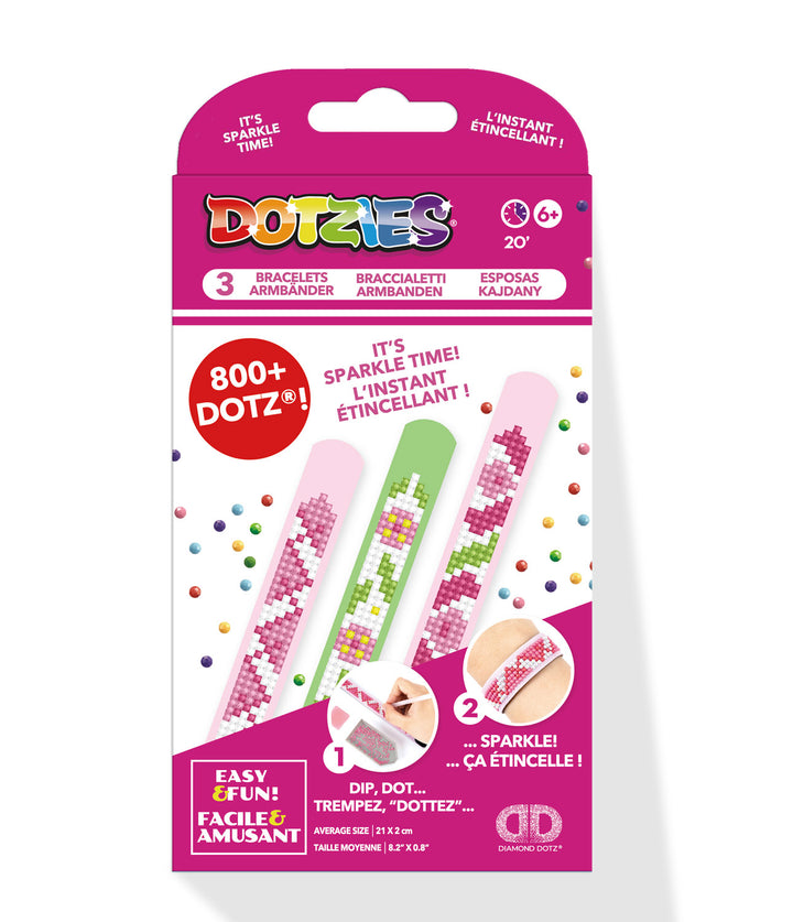 Diamond Dotz DOTZIES 3 Bracelets Multi Pack Pretty in Pink